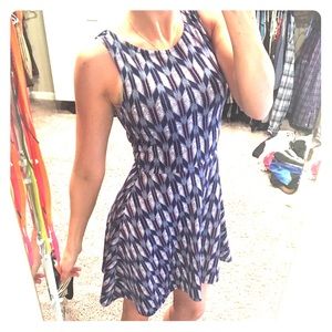 Short multi colored fun print sun dress